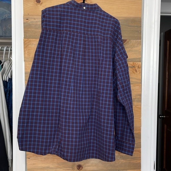 Foundry Men's‎ Button-Down Shirt Big & Tall Blue Plaid 3XL - Picture 7 of 9